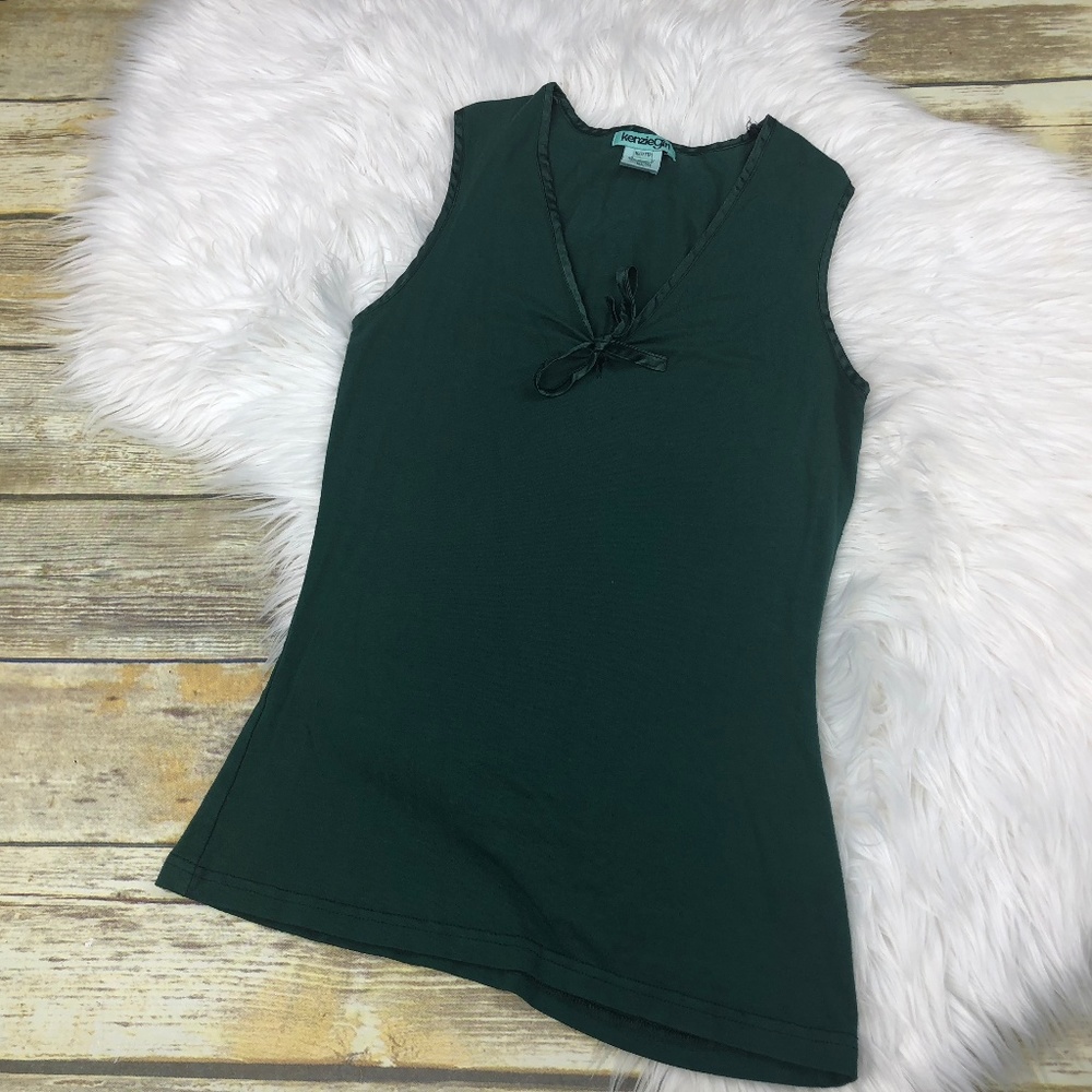 Kenzie Girl Sleeveless Green Tank Top Size XXS